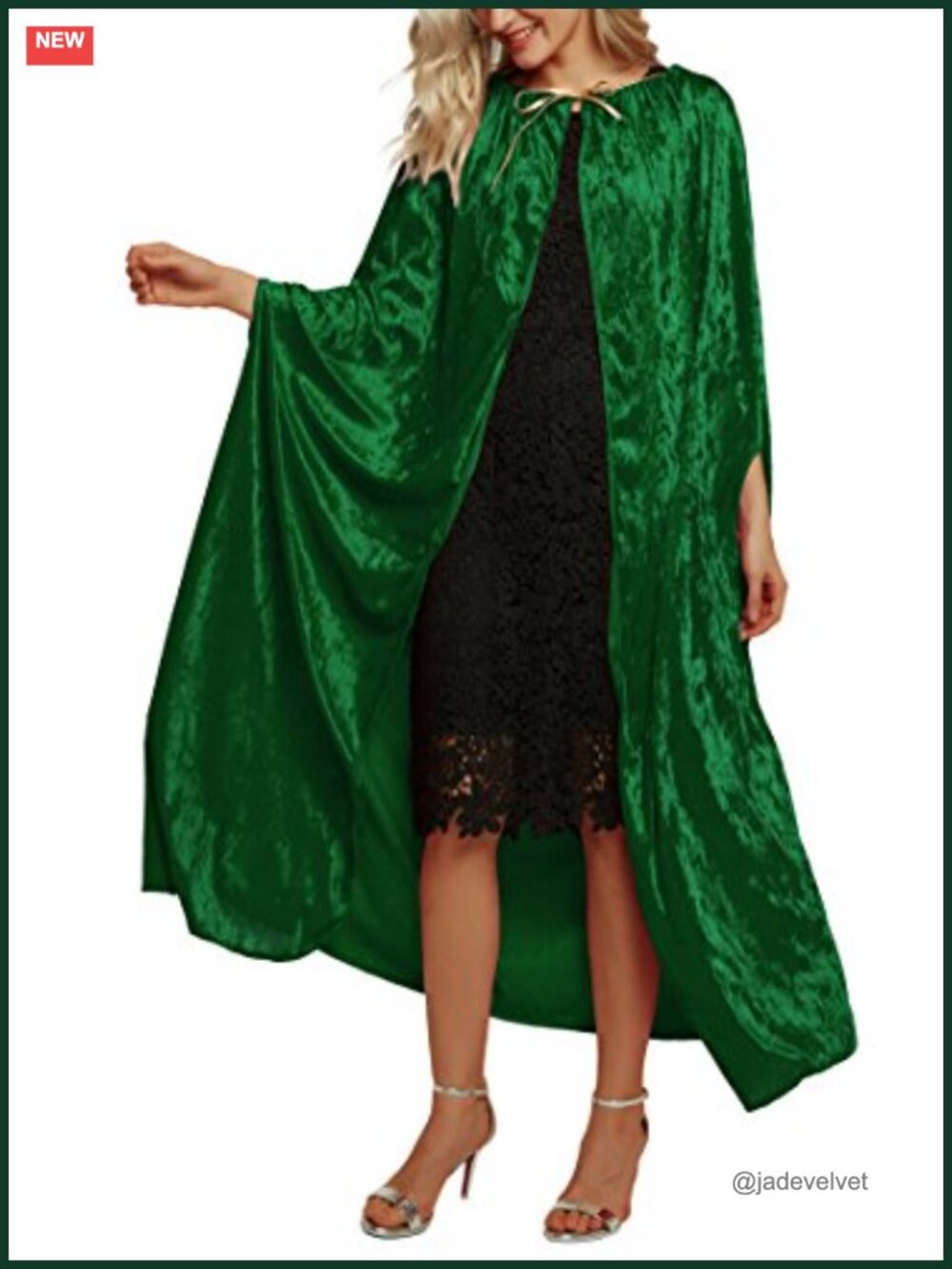 Velvet Hooded Cape Full Length Halloween Cosplay Cloak